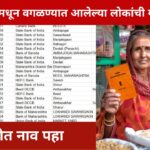 Ration Card list 2025