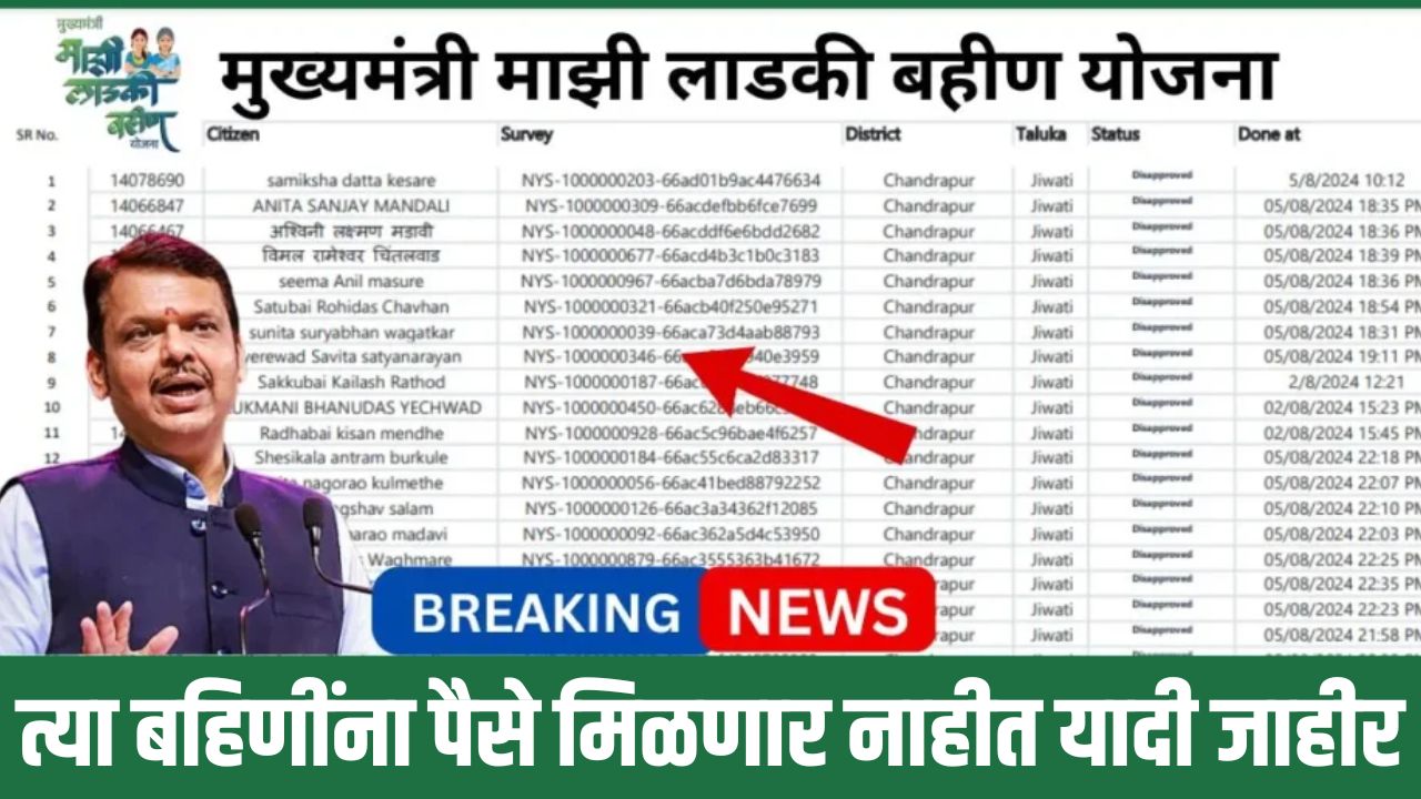 Ladaki Bahin Scheme Rejected List
